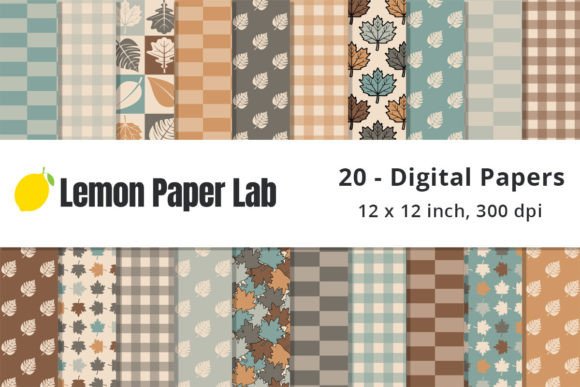 Brown and Grey Leaf Background Patterns