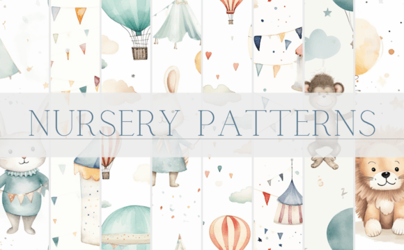 Kids Seamless Nursery Patterns and Kids Seamless Patterns Bundle