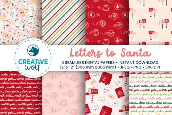 Letters to Santa Seamless Patterns: A Creative Resource for the Holiday Season