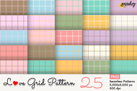 Love Grid Patterns Set: A Versatile Design Resource for Creative Projects