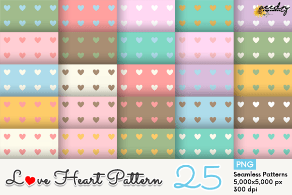 Love Heart Patterns Set