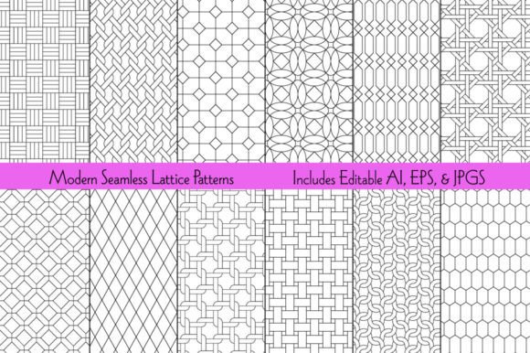 Modern Seamless Lattice Patterns