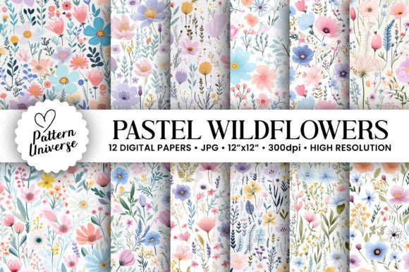 Pastel Wildflower Digital Paper Patterns: A Strategic Resource for Creative and Practical Projects